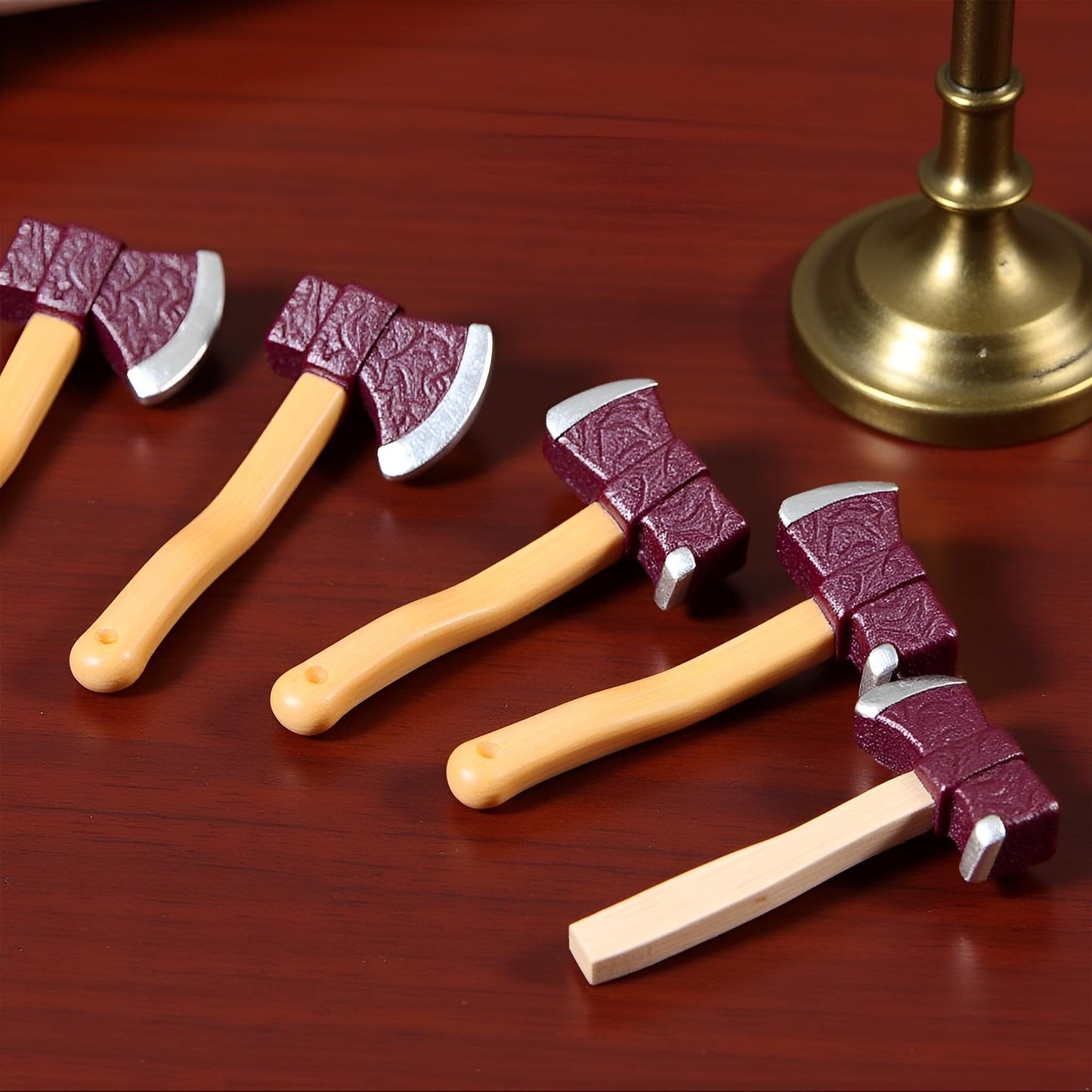 6 Pieces Miniature Axe Dollhouse Accessories,1/12 Miniature Axe Dollhouse Decoration Model DIY Decoration Props Accessories