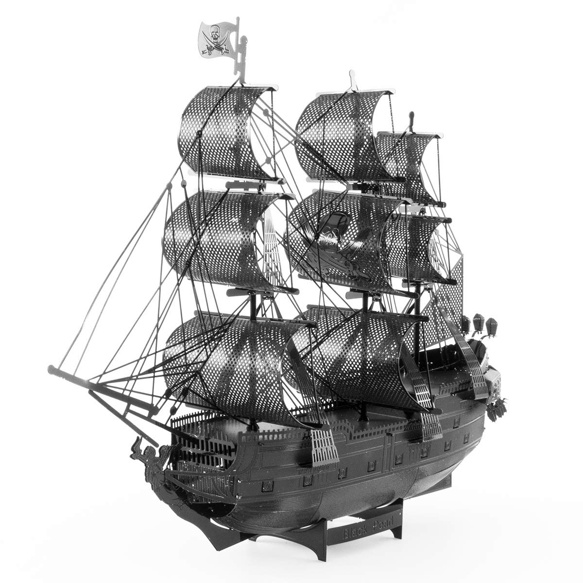Metal Earth Puzzle 3D Black Pearl Ship Pirates of The Caribbean Metal Puzzle Model Kits for Adults Moderate Level 14.61 X 4.45 X 11.43 Cm