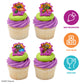 DecoPac Teenage Mutant Ninja Turtles Turtle Power Rings, Cupcake Decorations For Birthday Party, Cakes, And Celebrations - 24 Pack