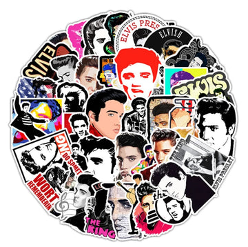 Rockstar Stickers - 50 PCS Vinyl Memorial Decal Photocard Set for Water Bottles, Laptops, Phone