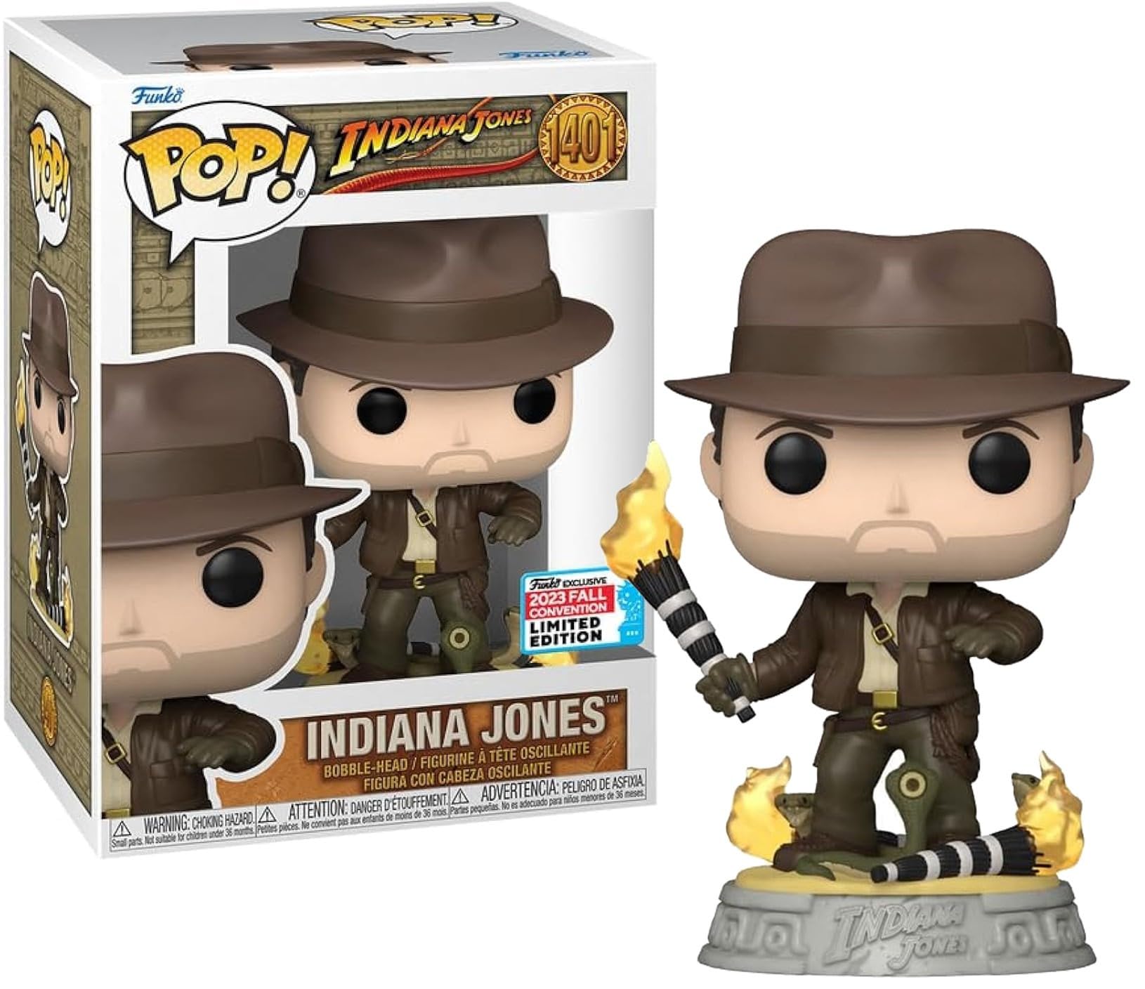 Funko Raiders of the Lost Ark POP! Movies Indiana Jones Exclusive Vinyl Figure #1401 [with Snakes]