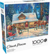 Buffalo Games - Chuck Pinson - Winter's Oasis - 1000 Piece Christmas Jigsaw Puzzle - Festive Puzzles for Adults - Precision-Cut Pieces, Festive