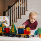Tytan Official Disney Junior Mickey Mouse Jumbo Train Magnetic Tile Set - 112-Piece STEAM Toy Featuring Magnetic Cubes, Wheeled Bases, Reusable