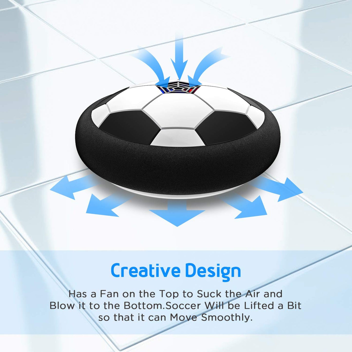 Toyk Boy Toys - LED Hover Soccer Ball - Indoor Outdoor Game Sport Toy