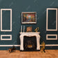iLAND Dollhouse Furniture and Accessories of Dollhouse Fireplace on 1/12 Scale w/Fire Light & Fireplace Tools & Tong & Firewood Rack (Rococo 4pcs)