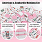 YAQUHO American Mahjong Tiles Set, 166 Pink Mahjong Tiles 1.2 Inch with Carrying Bag and 3 Dice, Portable American Mahjong Game for Travel, Family