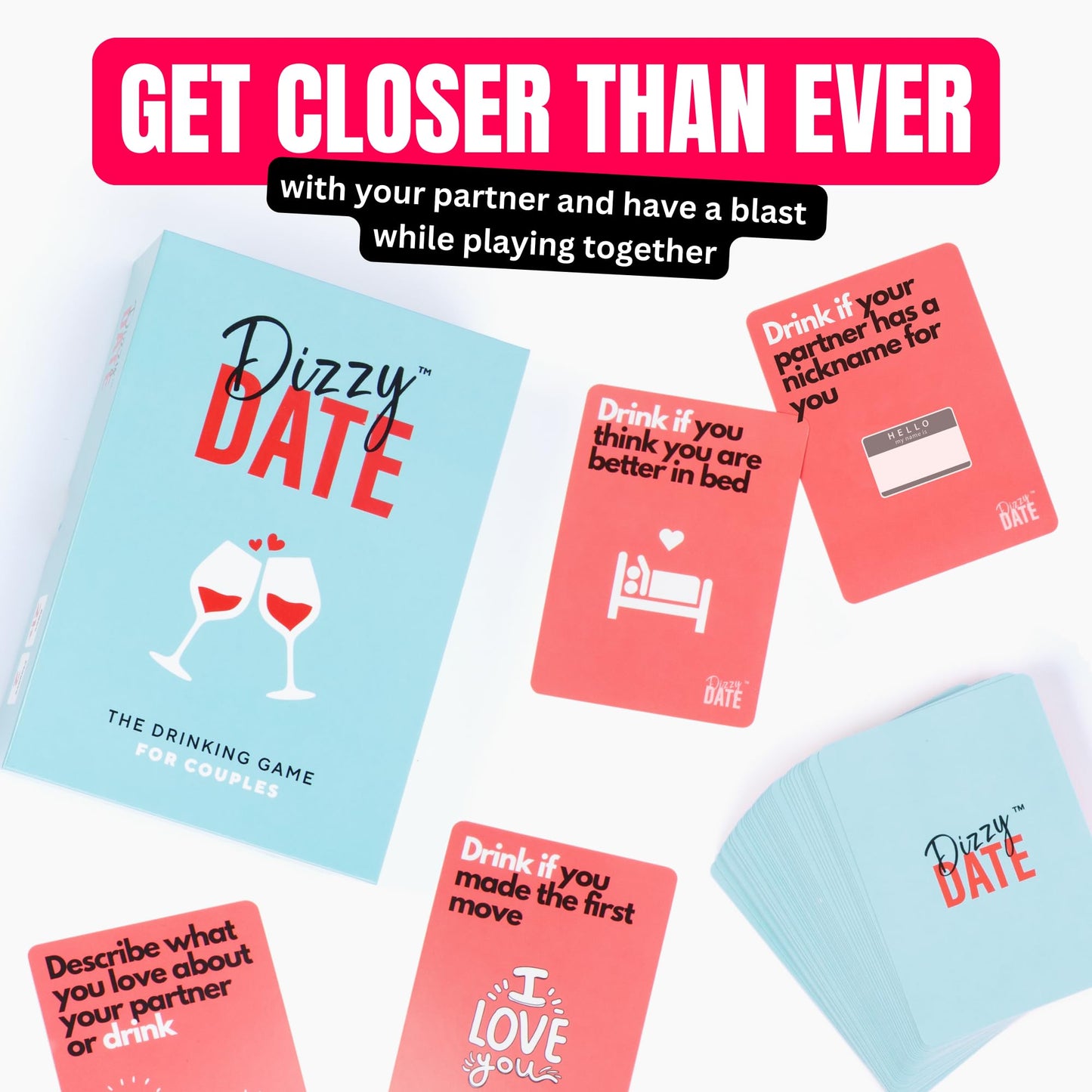 Dizzy Date - The Game for Couples, Date Nights, Game Nights, and Parties. Perfect Couples Gift!