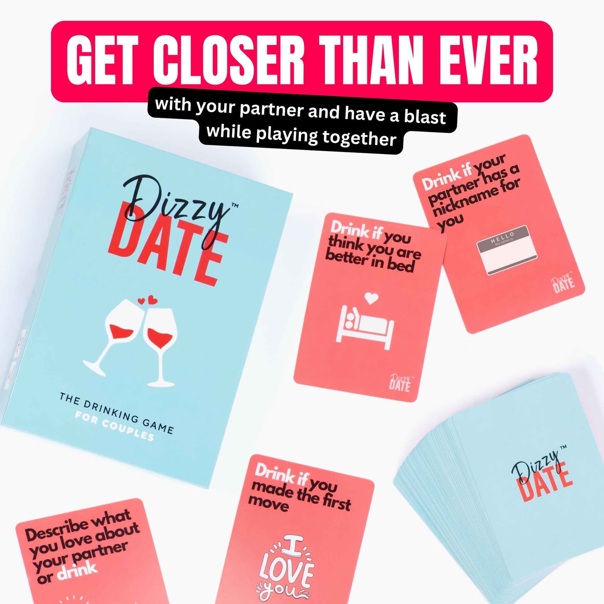 Dizzy Date - The Game for Couples, Date Nights, Game Nights, and Parties. Perfect Couples Gift!