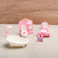 20 Pcs Mini Bathroom Set Plastic Mini Living Room Furniture Set
