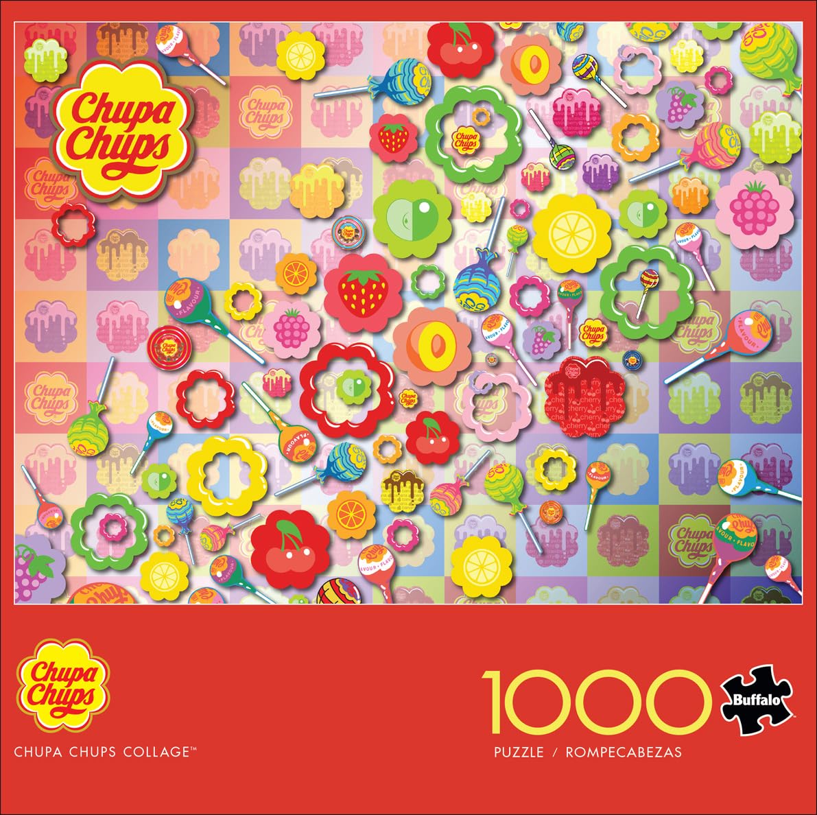 CEACO - Chupa Chups - Chupa Chups Collage - 1000 Piece Jigsaw Puzzle for Adults - Challenging Puzzle Perfect for Game Nights - Finished Puzzle Size is