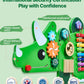 VEVOR Dinosaur Activity Busy Board Wall, 11 Activities Board, Montessori Sensory Wall Panel for Kids 3-12 Years, Sensory Activity Panel, Ideal