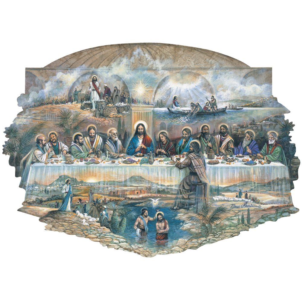 Bits and Pieces - 750 Piece Jigsaw Puzzle for Adults - The Last Supper - Religious Jigsaw Puzzle by Artist Ruane Manning, Completed Puzzle Size: 20" x
