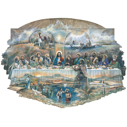 Bits and Pieces - 750 Piece Jigsaw Puzzle for Adults - The Last Supper - Religious Jigsaw Puzzle by Artist Ruane Manning, Completed Puzzle Size: 20" x