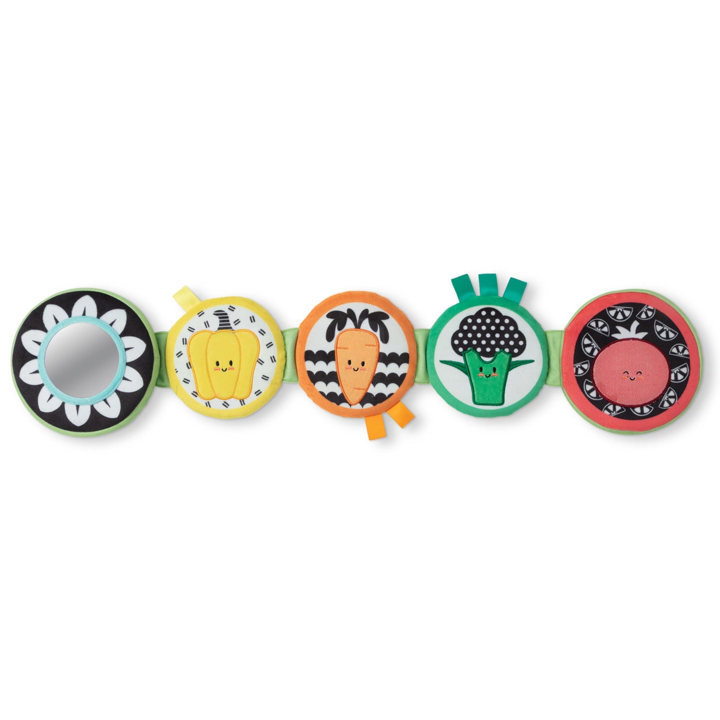 Melissa & Doug Farmers Market Tummy Time Sensory Roller & Soft Baby Book