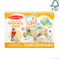 Melissa & Doug Wooden Shape Sorting Grocery Cart - Toddler Toys with 12 Blocks, Puzzle Board and Coffee Cup for Pretend Play and Montessori Toys - FSC