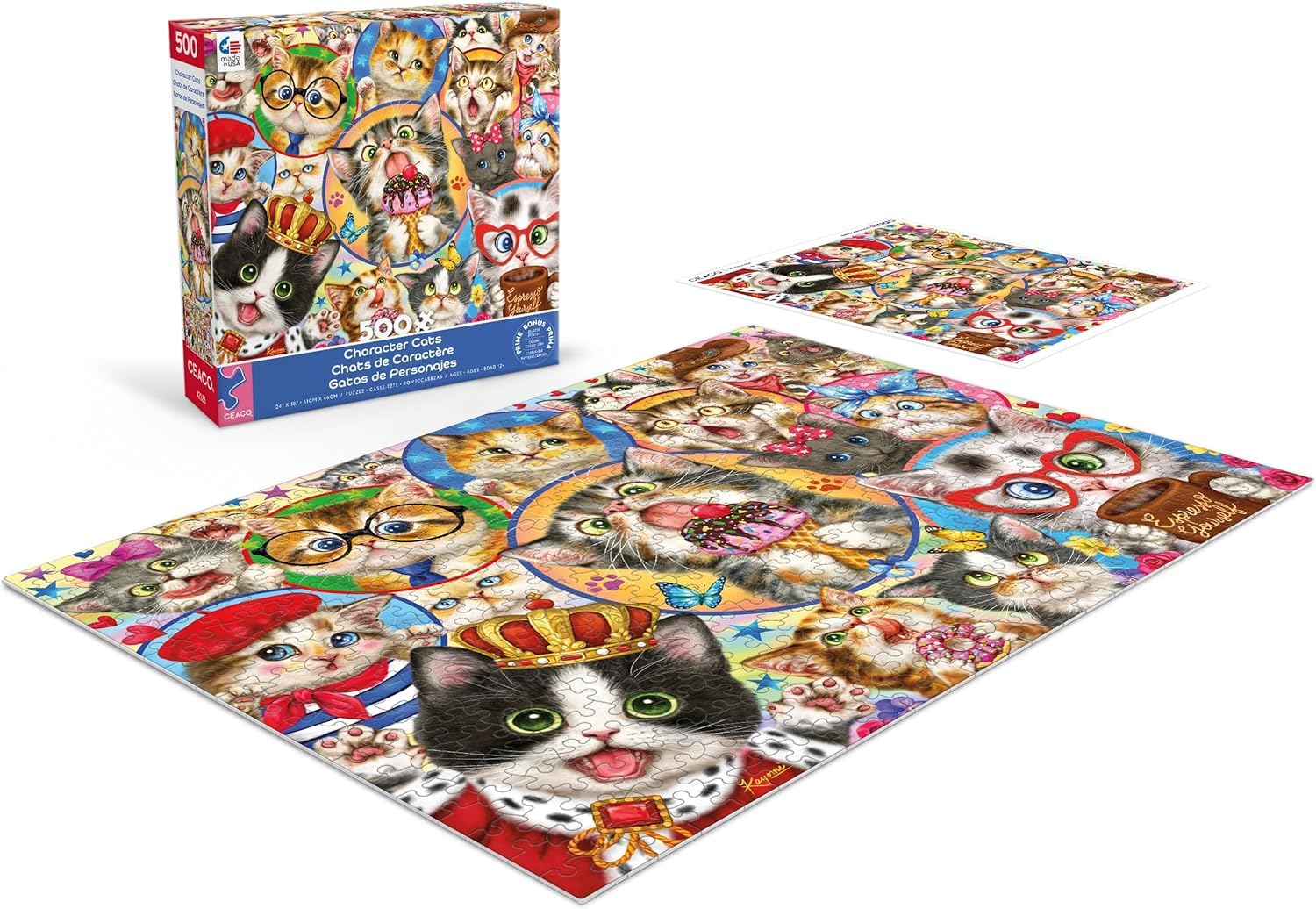 Ceaco - Character Cats - 500 Piece Jigsaw Puzzle for Adults