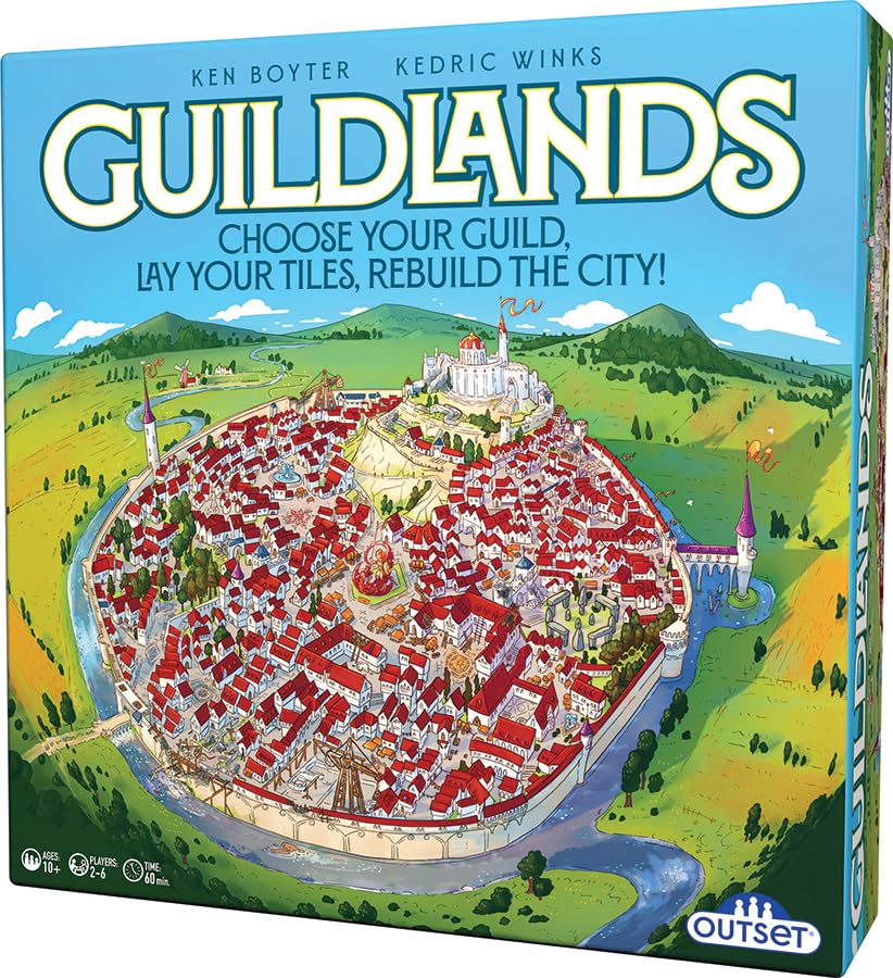 Guildlands - Choose Your Guild, Lay Your Tiles, Rebuild the City! - for 2 to 6 Players Ages 10 and up