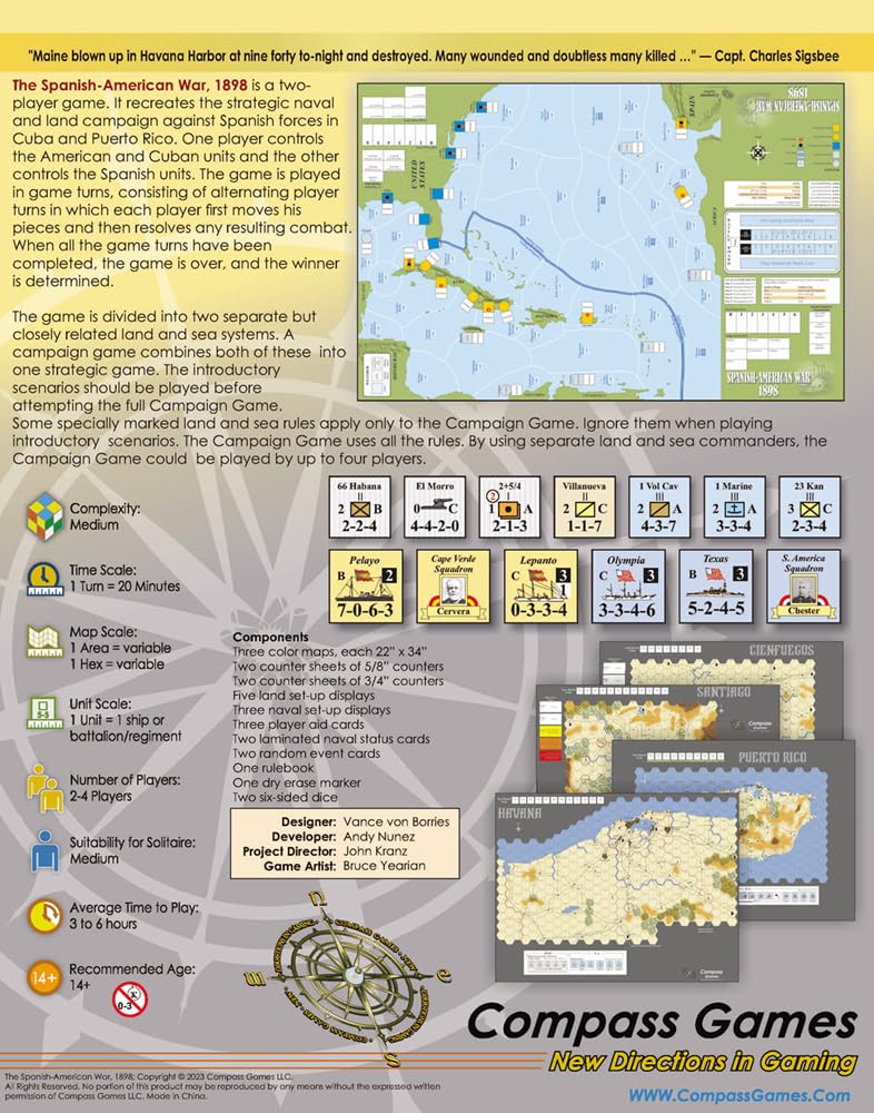 Compass Games 1126 The Spanish-American War, 1898