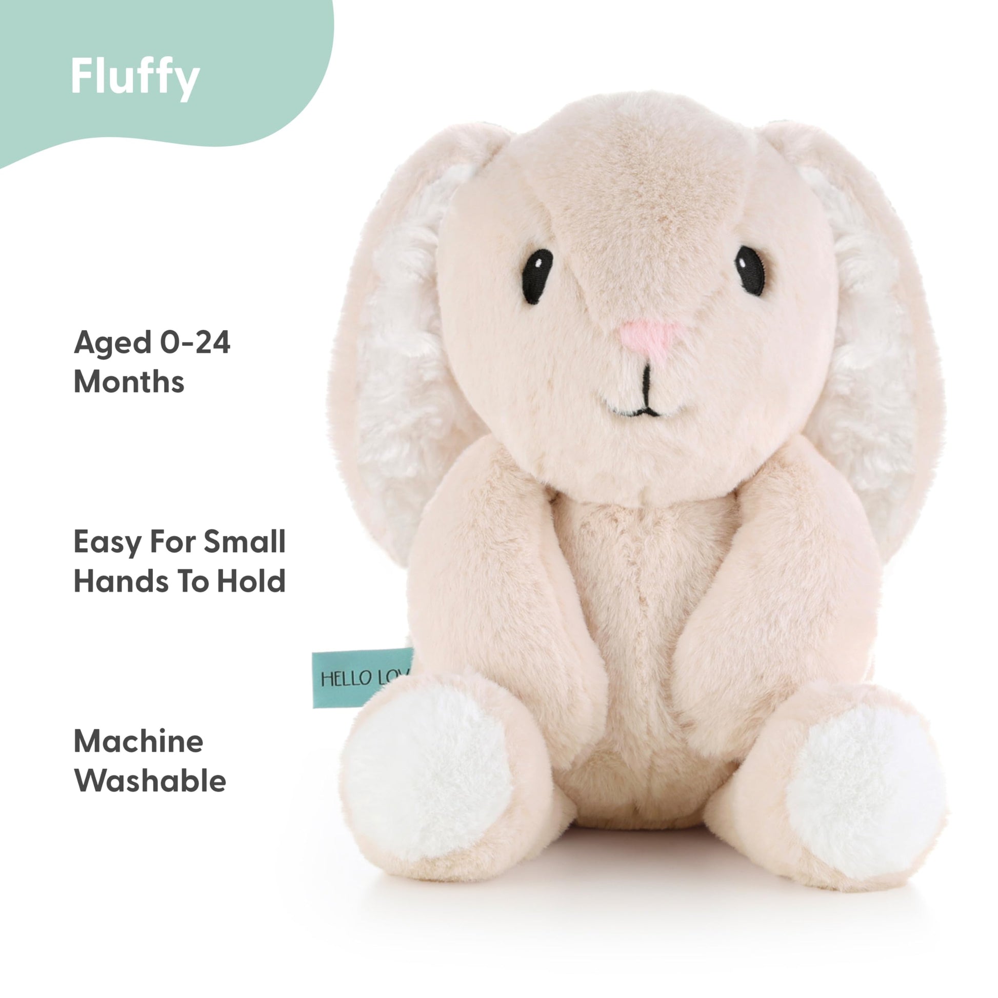 The Peanutshell Plush Bunny Stuffed Animal - 10 inch - Baby Safe - Machine Washable - Soft Bunny Rabbit Baby Toys, Newborn Infant Toddler, Plushies
