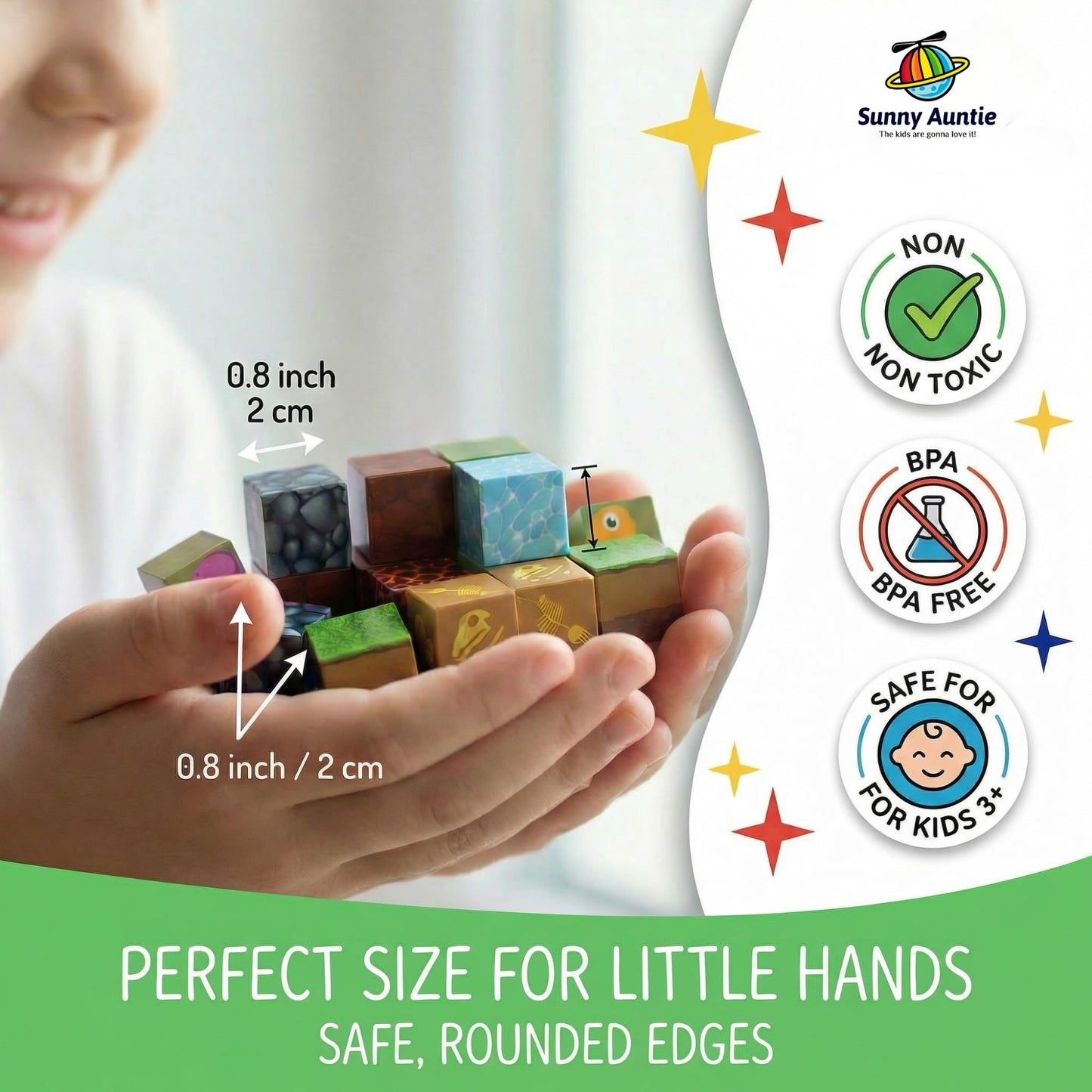 SUNNY AUNTIE 200PCS Dinosaur Magnetic Building Blocks Set - 3D STEM Construction Toy for Kids 3+, Compatible Magnetic Blocks Gift for Boys & Girls