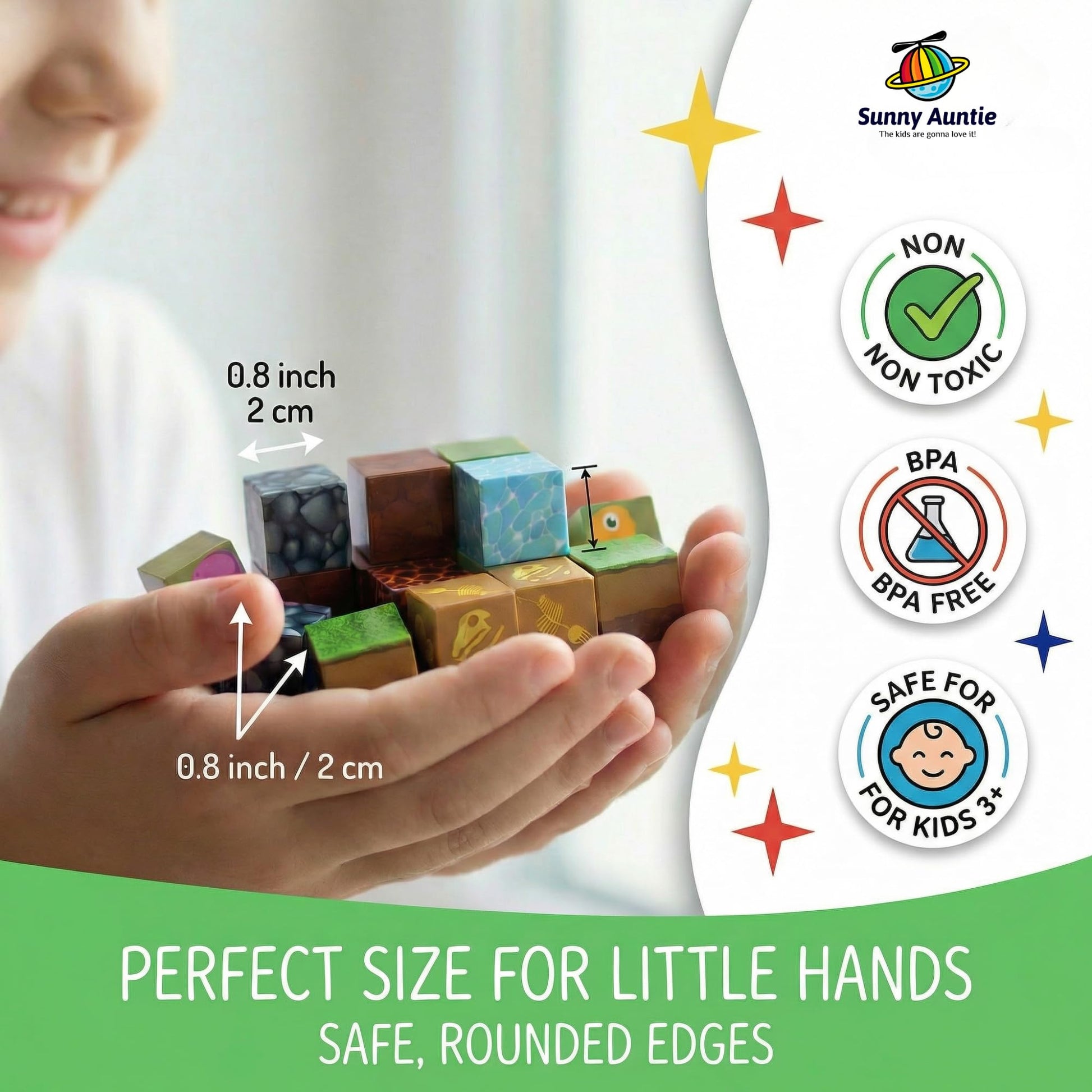 SUNNY AUNTIE 200PCS Dinosaur Magnetic Building Blocks Set - 3D STEM Construction Toy for Kids 3+, Compatible Magnetic Blocks Gift for Boys & Girls