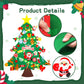 Max Fun DIY Felt Christmas Tree Set 3.2Ft with 41 Ornaments for Kids Toddlers Home Wall Hanging Felt Christmas Craft Kits Xmas Decoration Party