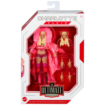Mattel WWE Ultimate Edition Action Figure & Accessories Set, Charlotte Flair 6-inch Collectible with 30 Articulation Points, Swappable Pieces