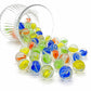 Beauy Girl 30pcs Glass Marbles 1 Inch Player Marbles in Bulk, Cats Eyes Marbles Bulk for Marble Bounce Game, Vase Fillter, Party Favors