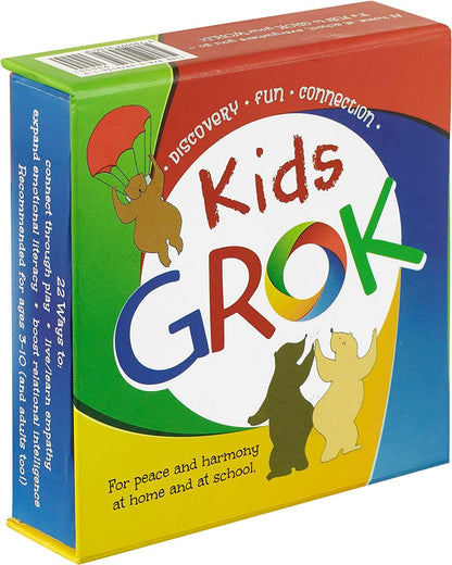 GROK Kids Conversation Cards for Ages 3-10 | Children Play to Learn, Build Confidence, and Express Emotions | Learning Aid for Parents