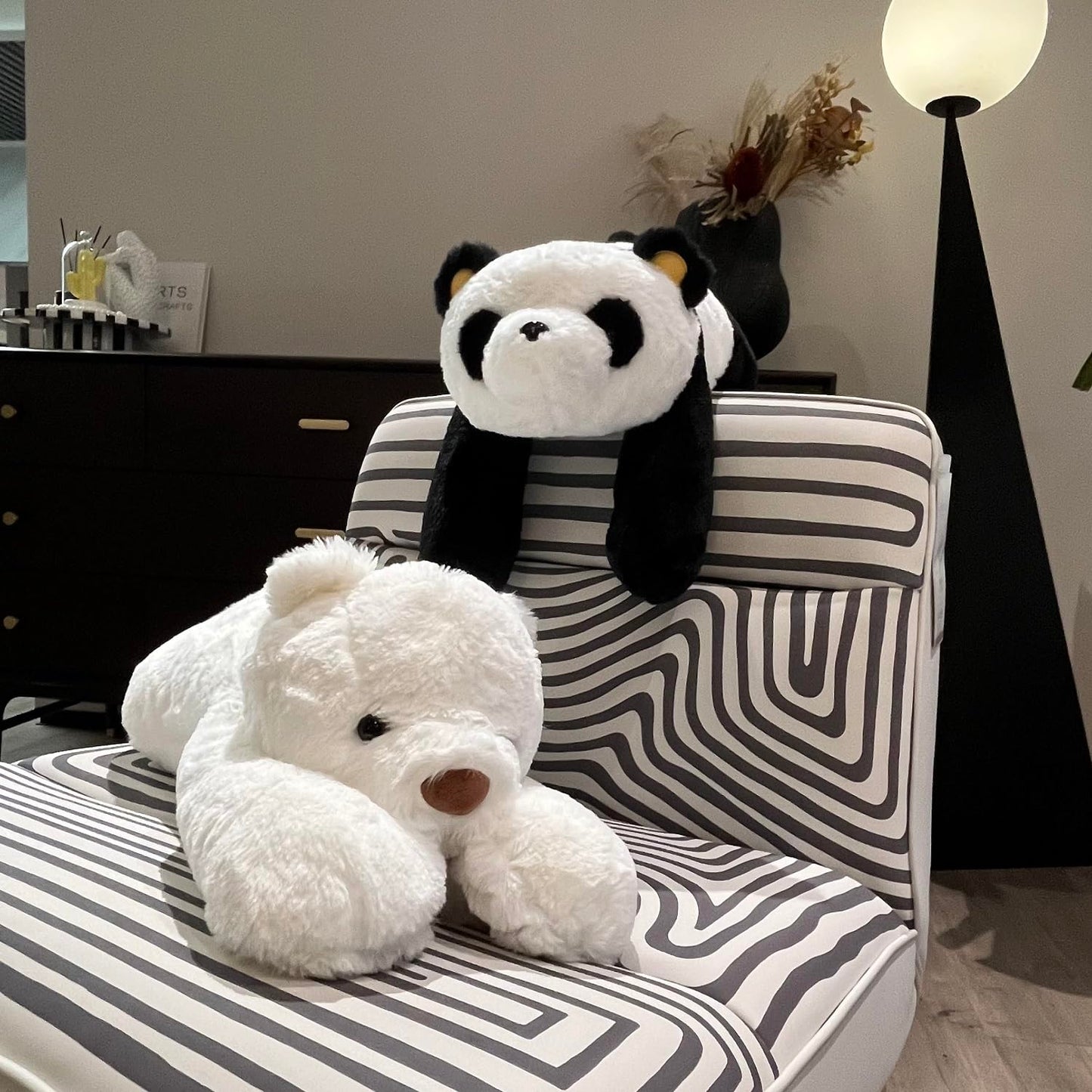 FoxVilla 4lbs Polar Bear Weighted Stuffed Animals, 24 inch Weighted Plush Stuffed Animals for Adults, Cute Soft Weighted Plush Throw Animal Pillow