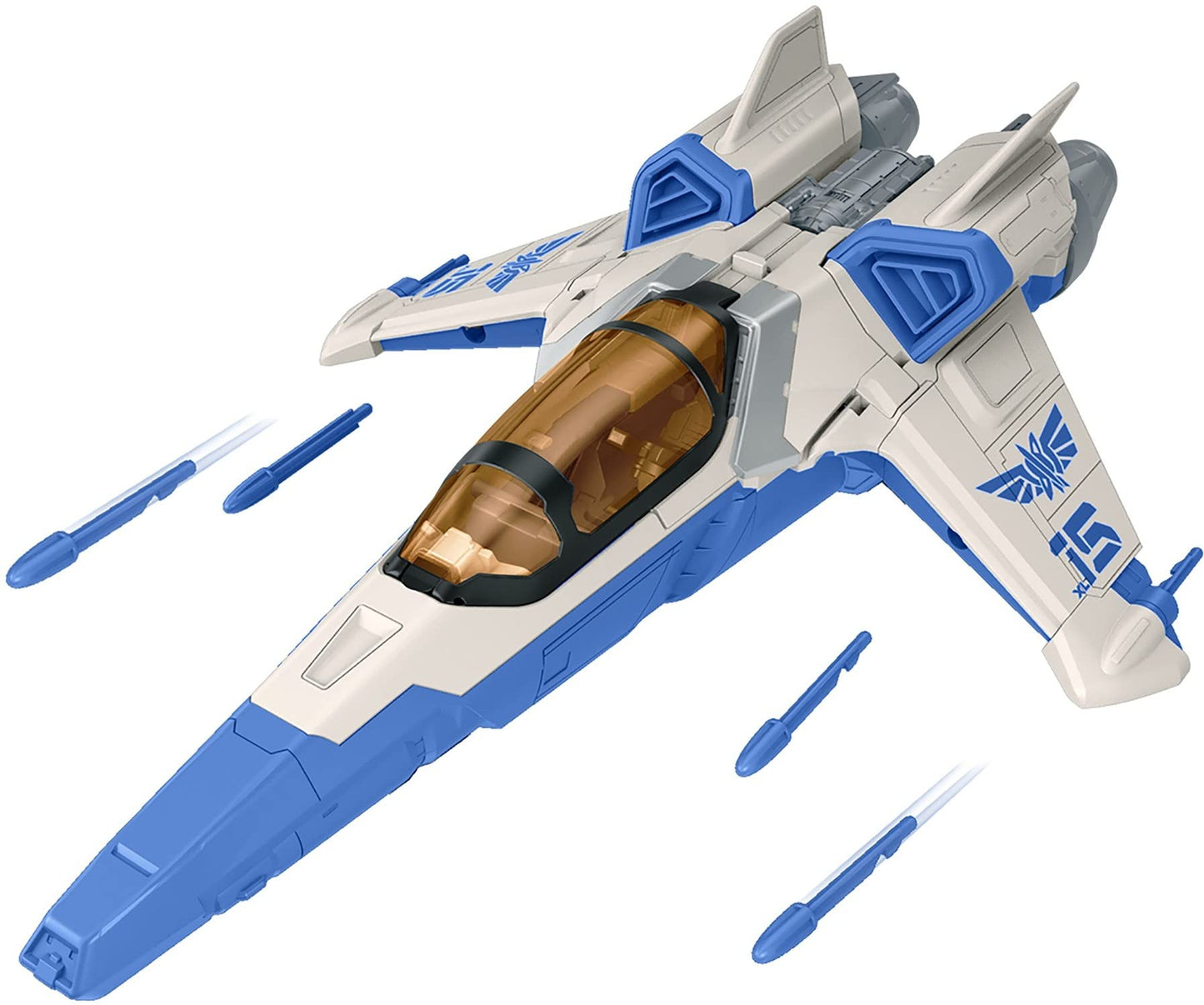 Mattel Disney and Pixar Lightyear Vehicle & Figure Toy, 20-in XL-15 Spaceship with 5-in Buzz Figure, Eject Action & Projectiles