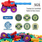 ZOZOPLAY STEM Learning Toy Tubular Pipes & Spouts & Joints 64 Piece Build Bicycle, Tank, Scootie, Moter Skills Endless Designs Educational Building
