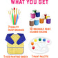 Kids Painting Set, Washable Paint for Kids 10 Colors, 7 Paintbrushes, Paint Palette, Painting Smock, Non Toxic Tempera Paints 2 oz Each,Paints