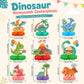 9 PCS Dinosaur Birthday Party Decorations Set with 3D Honeycomb Centerpiece and Balloons, Prehistoric Themed Table Decor for Adults, Dino Party