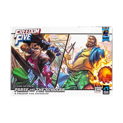Freedom Five - Parse & The Scholar Team-Up Pack by Arcane Wonders | Ages 14+ | 1-5 Players | 90 Minute Playing Time