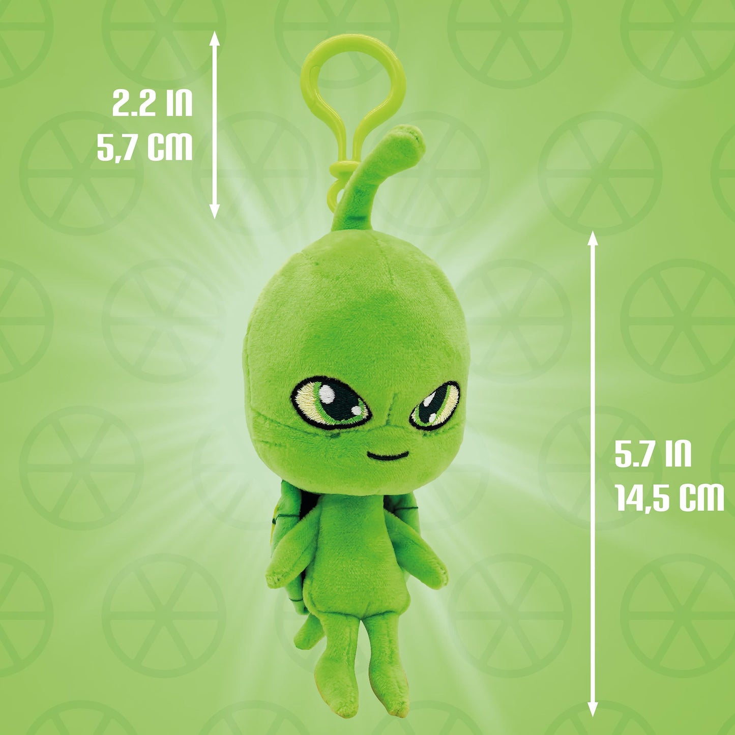 Miraculous Ladybug Kwami 5-inch Lifesize Backpack Keychains - Wayzz The Turtle Clip-On Toys - Portable Ladybug and Cat Noir Accessories, Keychain