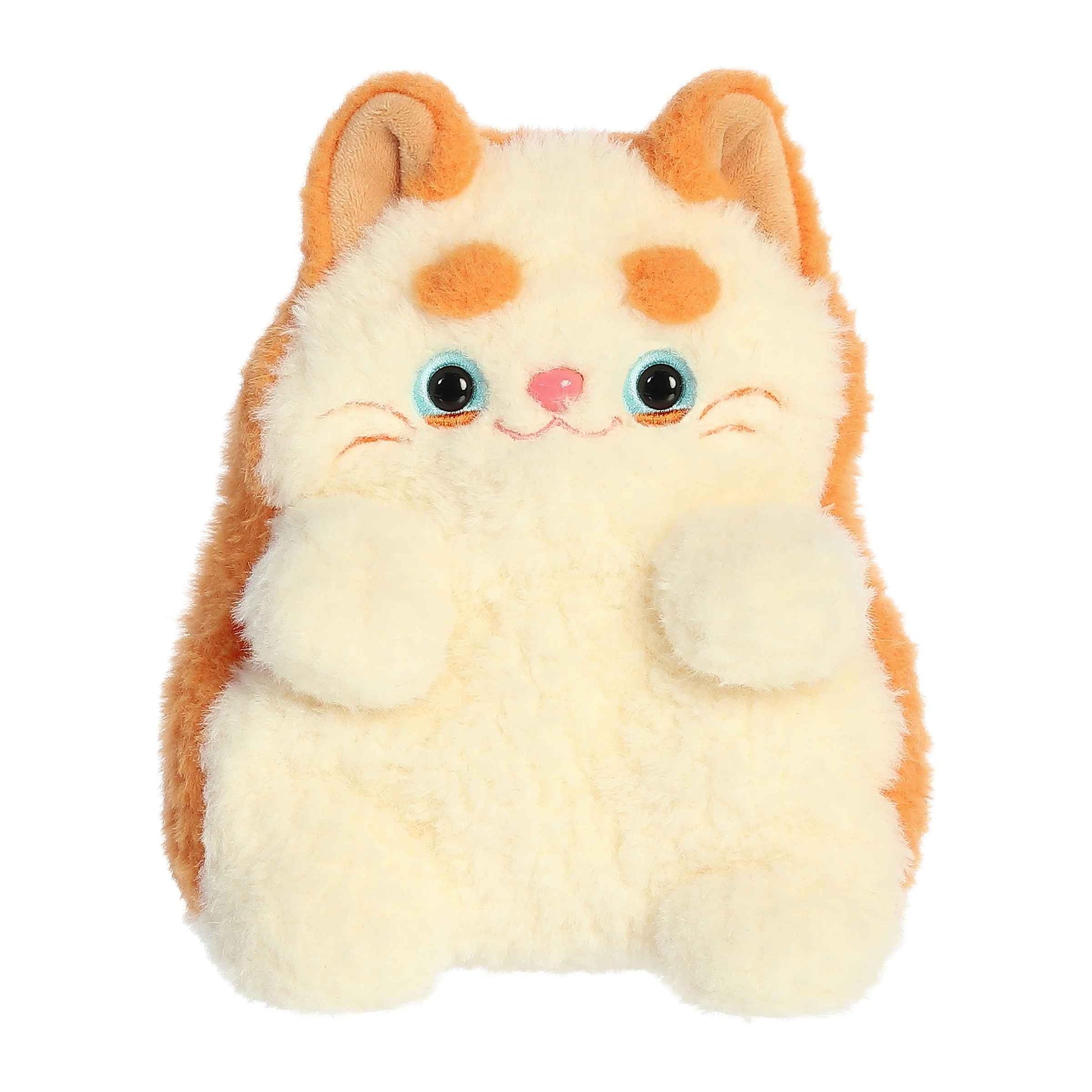 Aurora Playful Mewmews Cheddar Stuffed Animal - Adorable Companions - Endless Play Possibilities - Orange 8 Inches