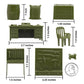 BMC Classic Marx Military Base Camp - 32pc Plastic Army Men Playset Accessories