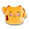 Lucky Cat Official 8" Plush, Cute Stuffed Animal Maneki Neko Anime Plush Waving Cat, Gold Color Cat Plush, Plushie Lucky Cat Waving Arm Stuffies