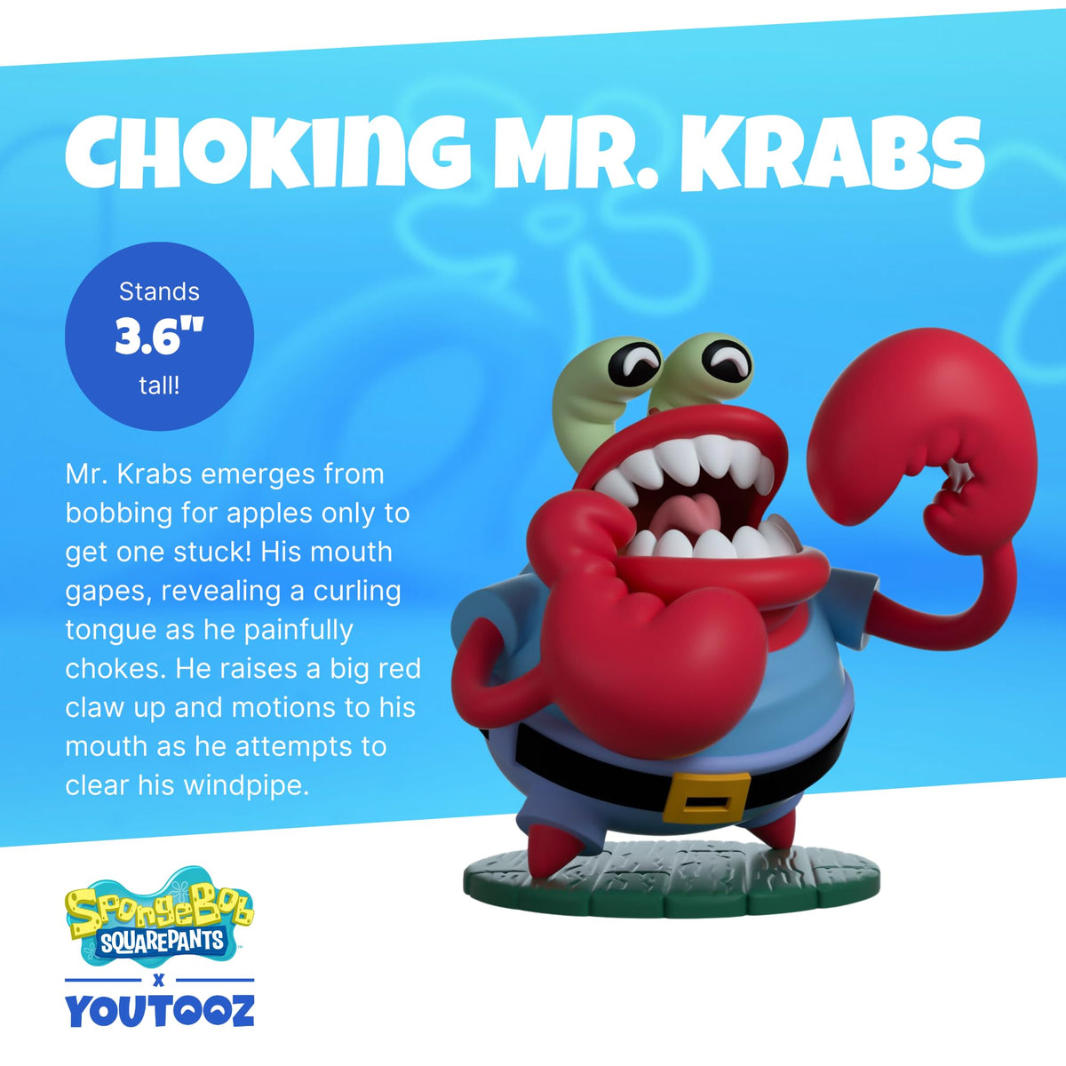 Youtooz Spongebob Squarepants Choking Mr. Krabs 3.6" Vinyl Figure