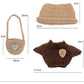 3-Piece Handcrafted 17cm Doll Clothes - Compatible with 5.91-6.7inch (17cm) Dolls as Accessories, Premium Dolls Outfit with Accessories, Hand