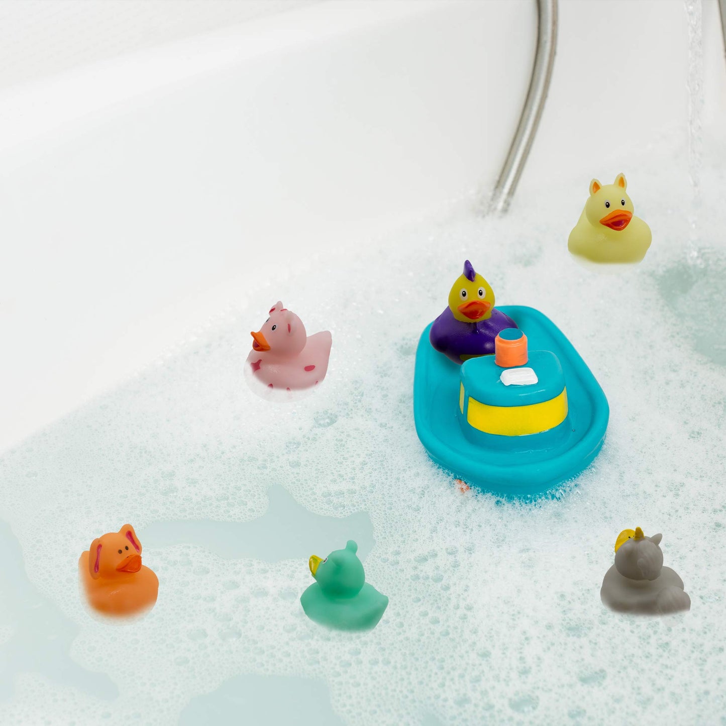 Windy City Novelties - 50 Pack - 2” Mini Farm Animal Rubber Duckies in Assorted Designs