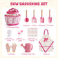ROBUD Kids Gardening Set, Educational Outdoor STEM Gardening Toy Gift, Pink