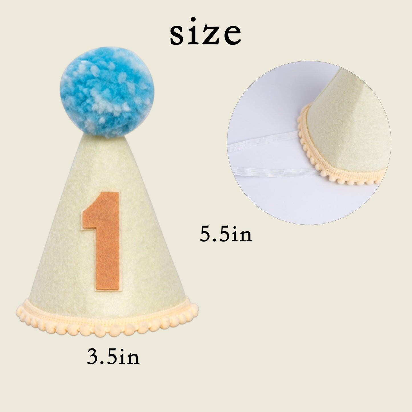 Fenzpartee First Birthday Party Hat - 1st Birthday Party Crown Hat, Unisex One Birthday Decoration Supplies Crown, Anniversary Milestone Celebration