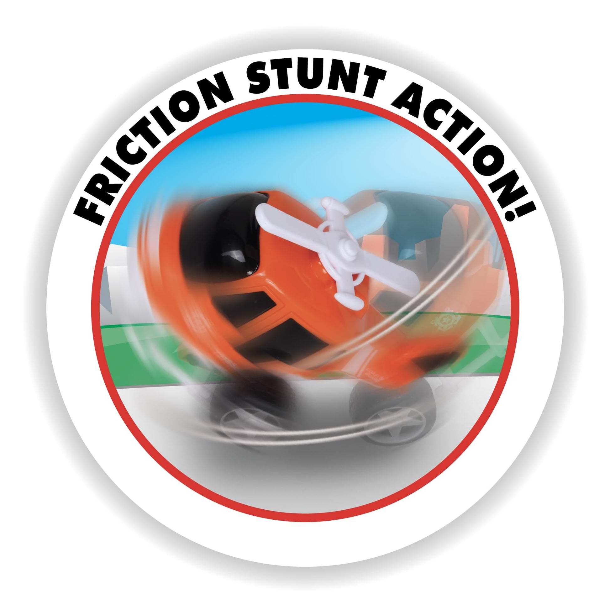 NKOK 5PK Friction Powered Rescue Vehicles; No Batteries Required; Realistic Features; Imaginative Play; Age 3+
