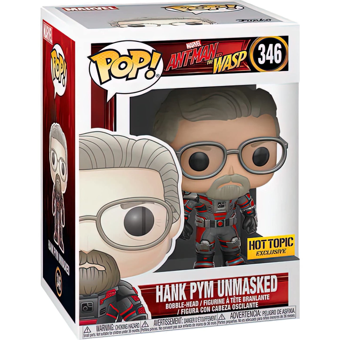 Hank Pym Unmasked (Hot Topic Exc): Fun ko P o p ! Vinyl Figurine Bundled with 1 Comics Theme Compatible Trading Card (346-30801)