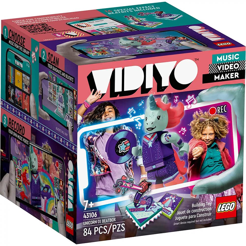 LEGO VIDIYO Unicorn DJ Beatbox 43106 Building Kit with Minifigure; Creative Kids Will Love Producing Music Videos Full of Songs, Dance Moves