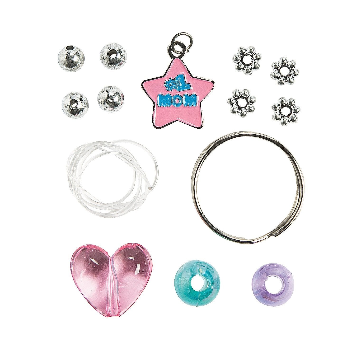 Mom Beaded Key Chain Craft Kit - Crafts for Kids and Fun Home Activities