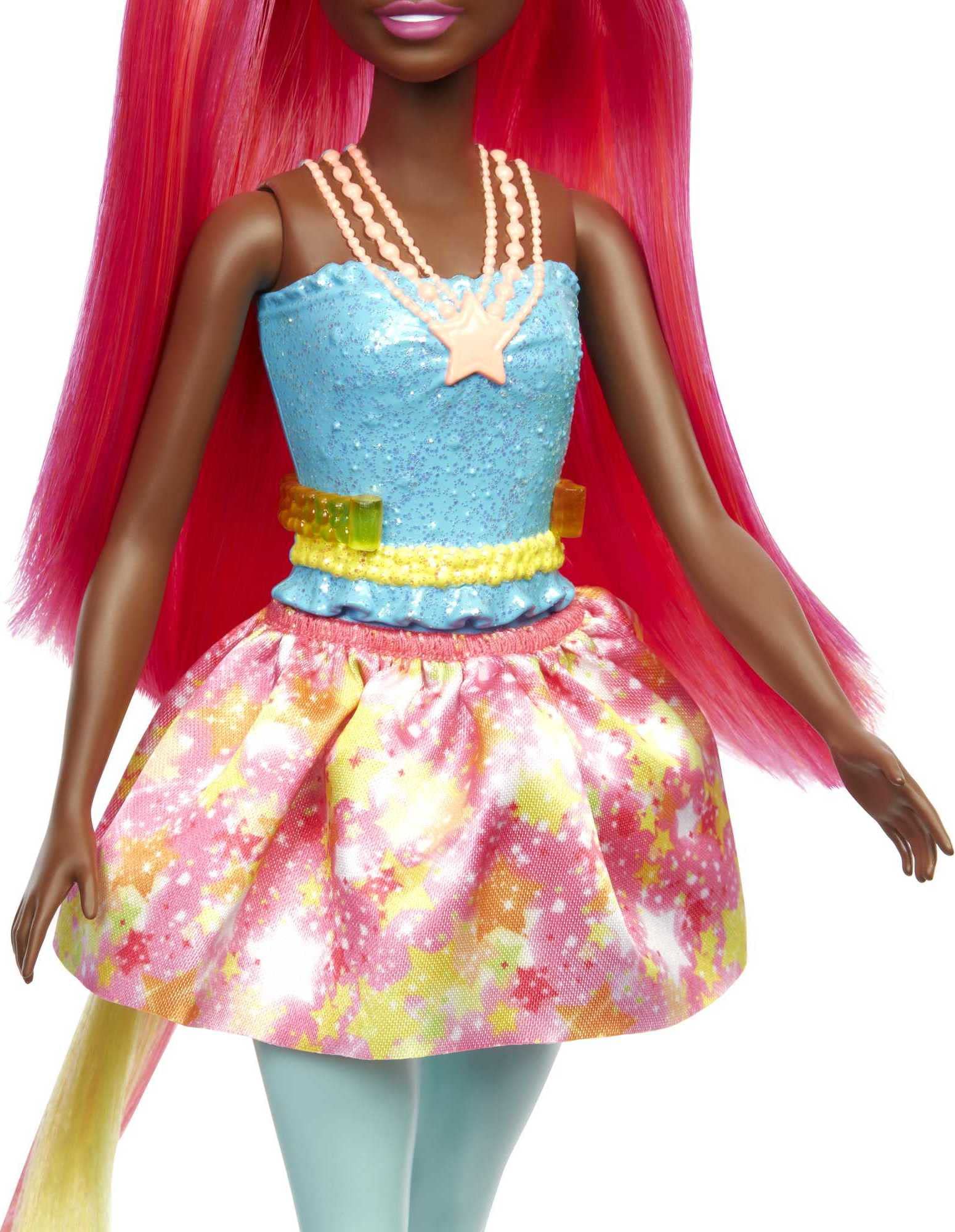 Barbie Dreamtopia Unicorn Fashion Doll with Pink & Yellow Hair & Removable Skirt & Accessories Including Unicorn Headband & Tail
