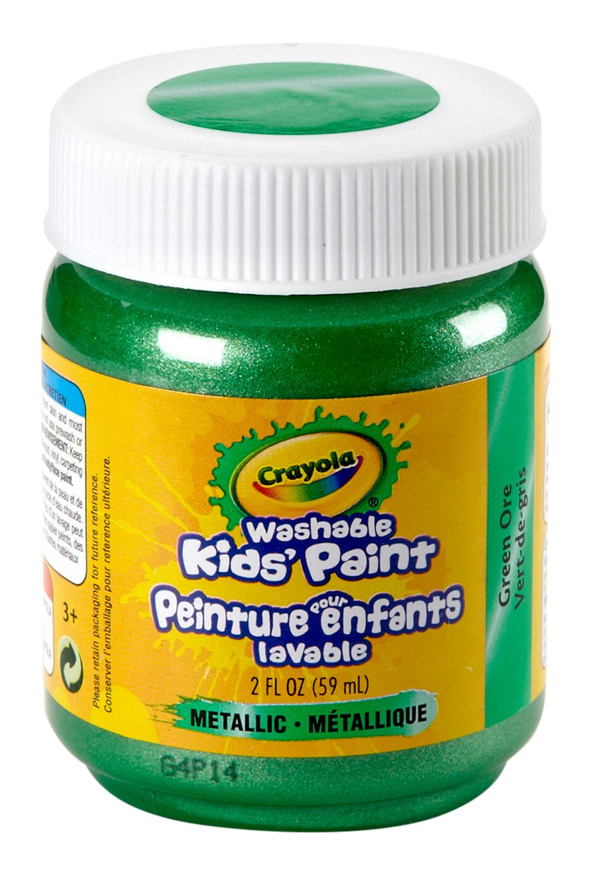 Crayola Washable Kids Paint, 2 oz, Green Ore